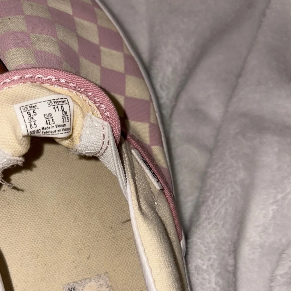 Vans light purple and Cream Checkered Slip-Ons - Picture 5 of 5